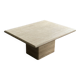 Table basse italienne en travertin du milieu du siècle