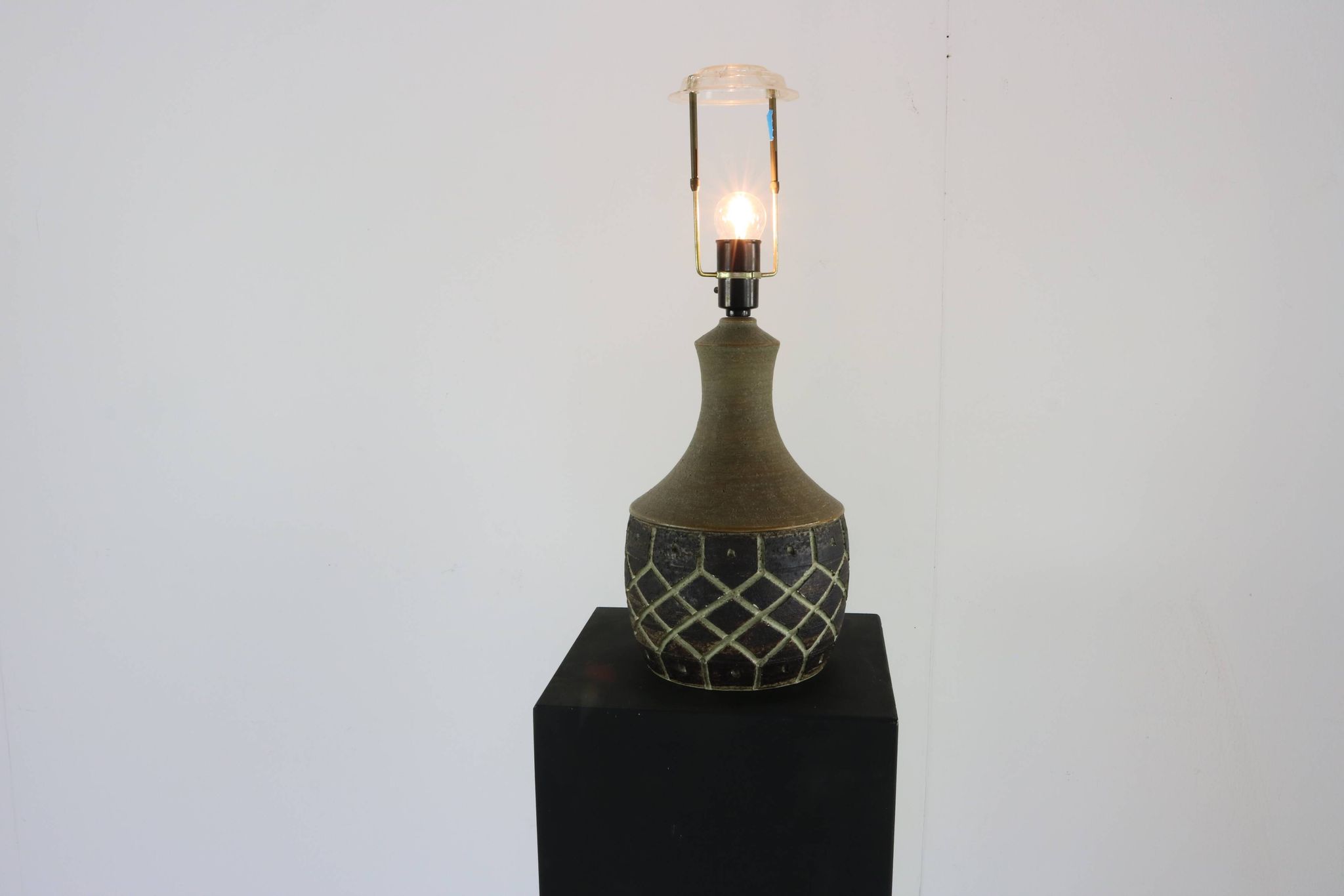 2 pieds de lampes de table en céramique Chris Keramik Haslev, années 1960