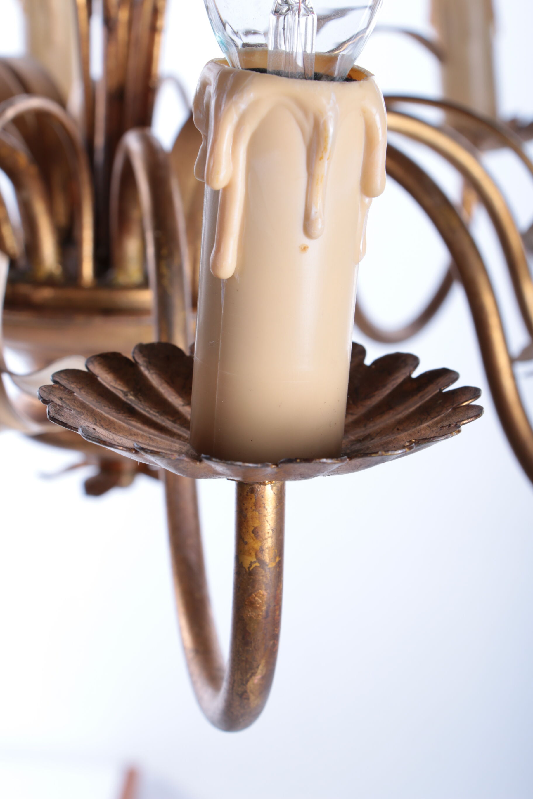 Italian hollywood regency chandelier 1960s