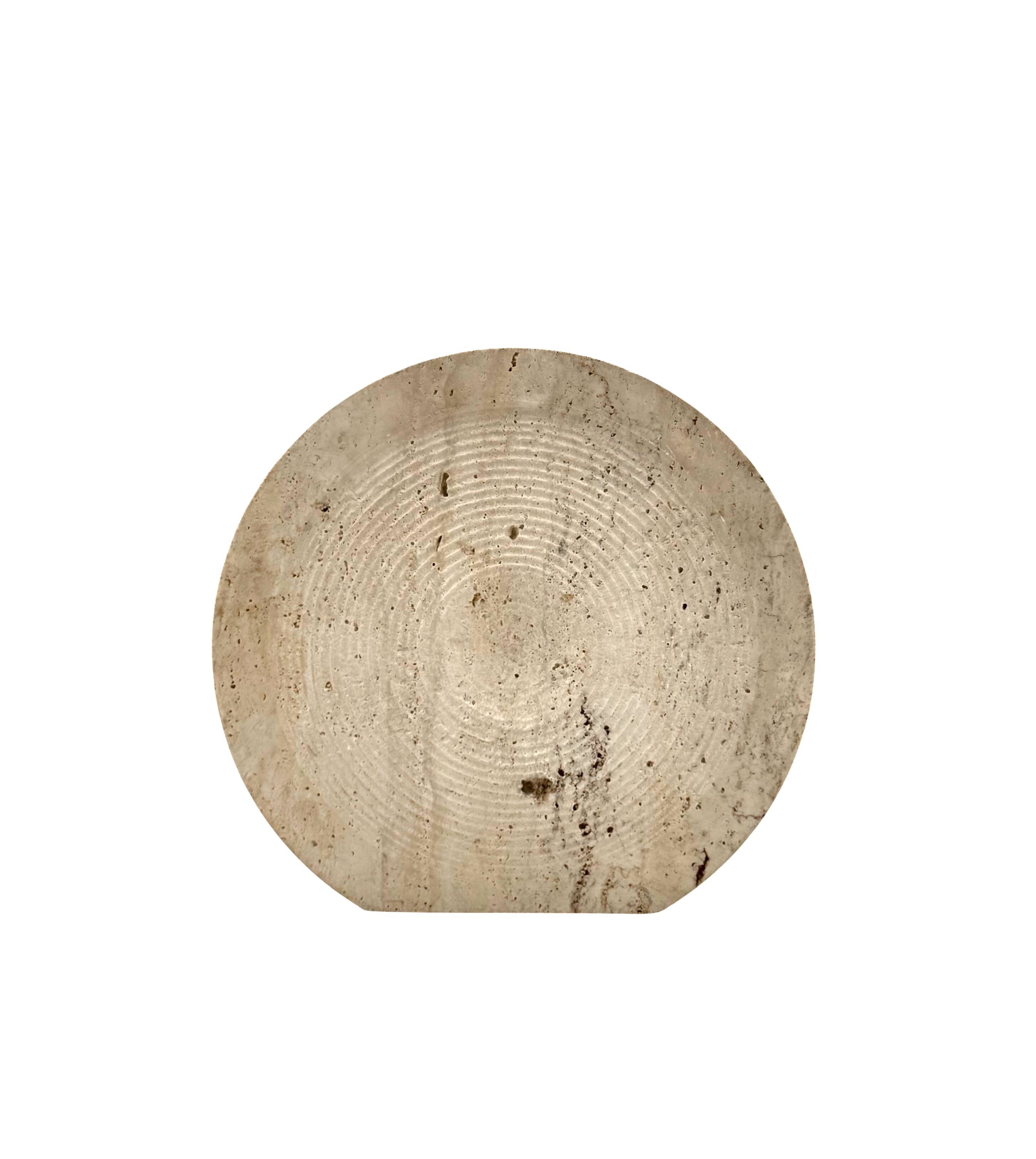 Mid-century modern travertine solifleur vase, Cerri Nestore, Italy, 1970s