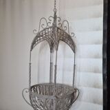 Lantern-shaped pendant lamp for iron flowers