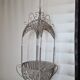 Suspension en forme de lanterne pour fleurs en fer