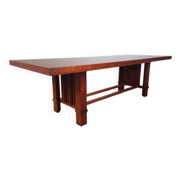 Large vintage cherry wood dining table, Taliesin 608.