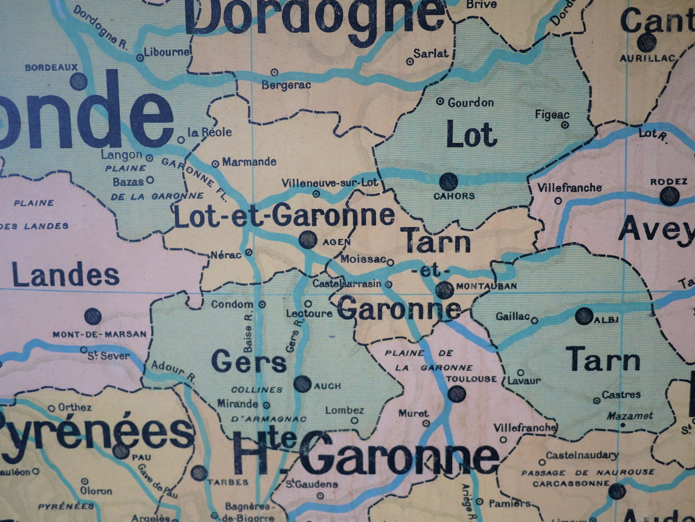 Map of France vintage - school poster n ° 4