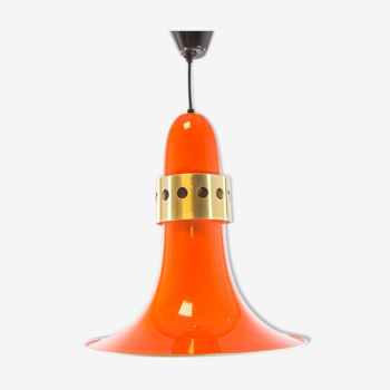 Ceiling lamp trumpet shape of the 60s space age