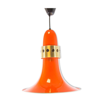 Ceiling lamp trumpet shape of the 60s space age