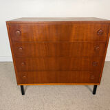 Vintage chest of drawers on legs – 4 drawers – wooden handles