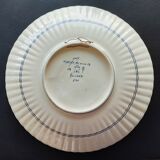 Plated flowery dish ribbed 35 cm in diameter