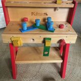 Children's wooden workbench