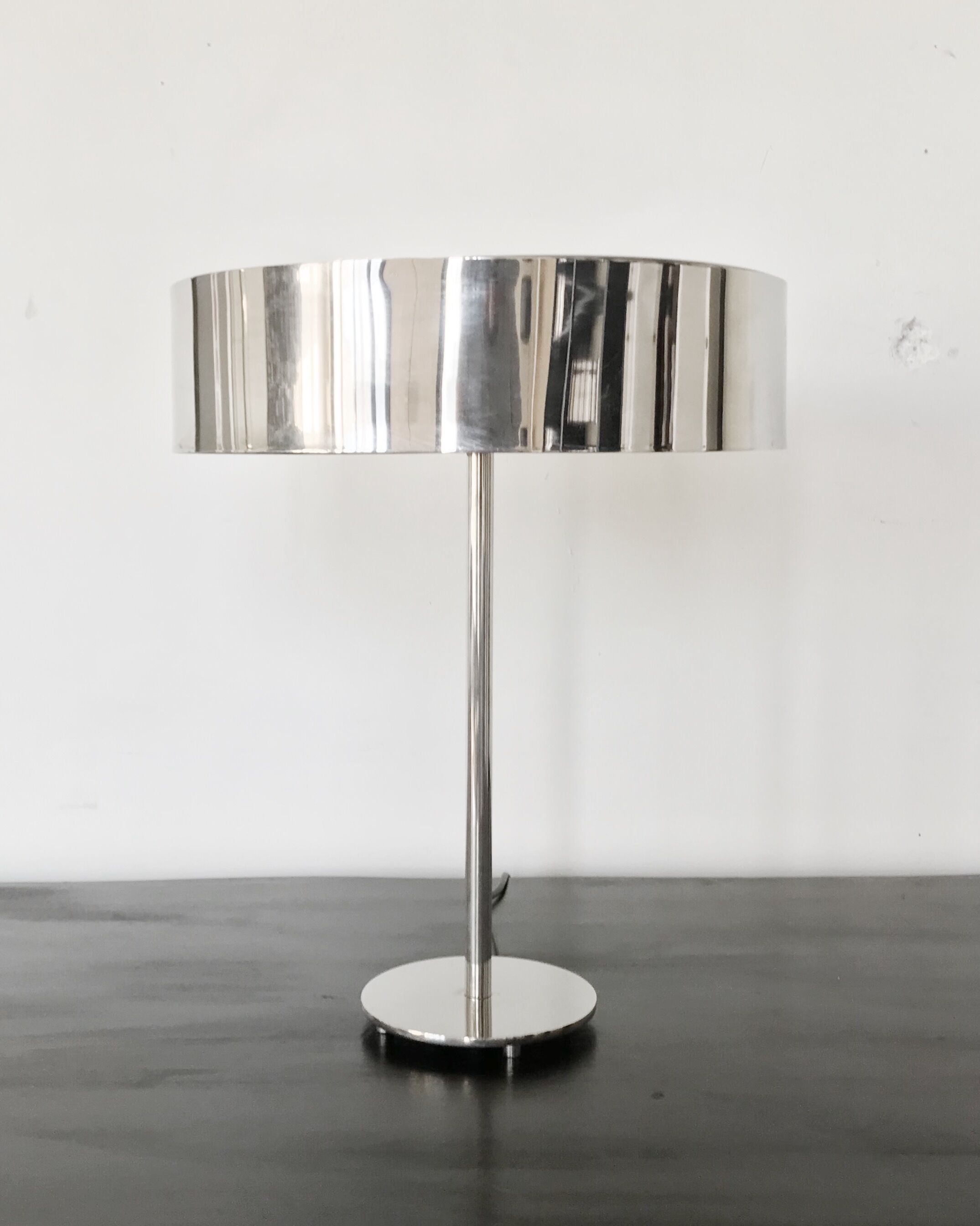 Chromed metal desk lamp 1970