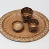 1910's Art Deco copper drinks set