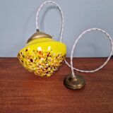 Suspension art déco en verre moucheté multicolore, années 1930