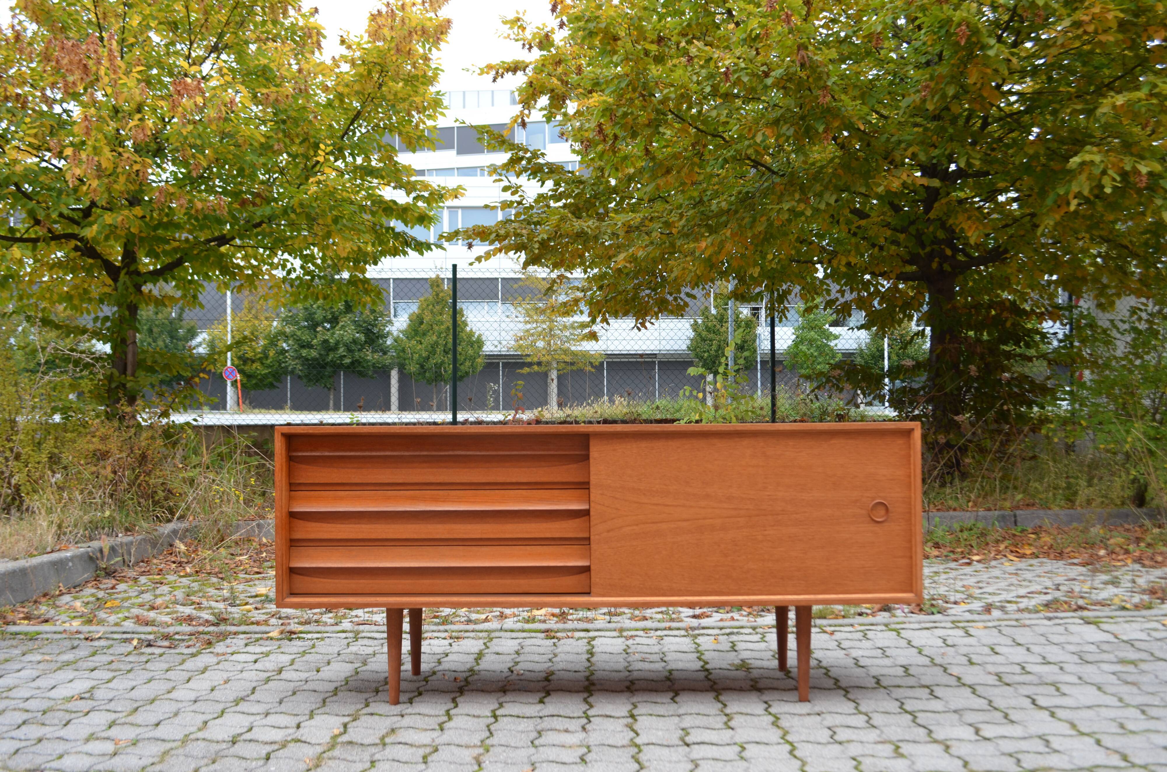 Mid century danish modern sideboard teak franz meyer vintage 60er
