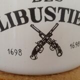 Set of 2 mugs metal enamelled 50s