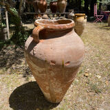 Ancient terracotta pottery jar