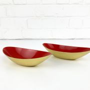 Pair of Scandinavian brass cups or bowls Ystad Metall, design Gunnar Ander, Sweden