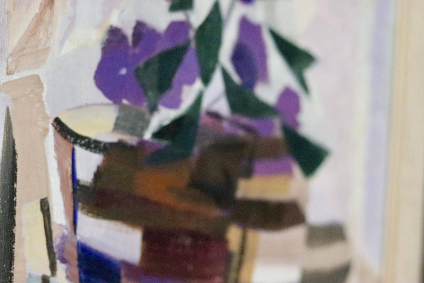 « Nature morte aux fleurs violettes » de Reuben Hedin