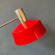 Adjustable red floor lamp in the style of Hoogervorst.