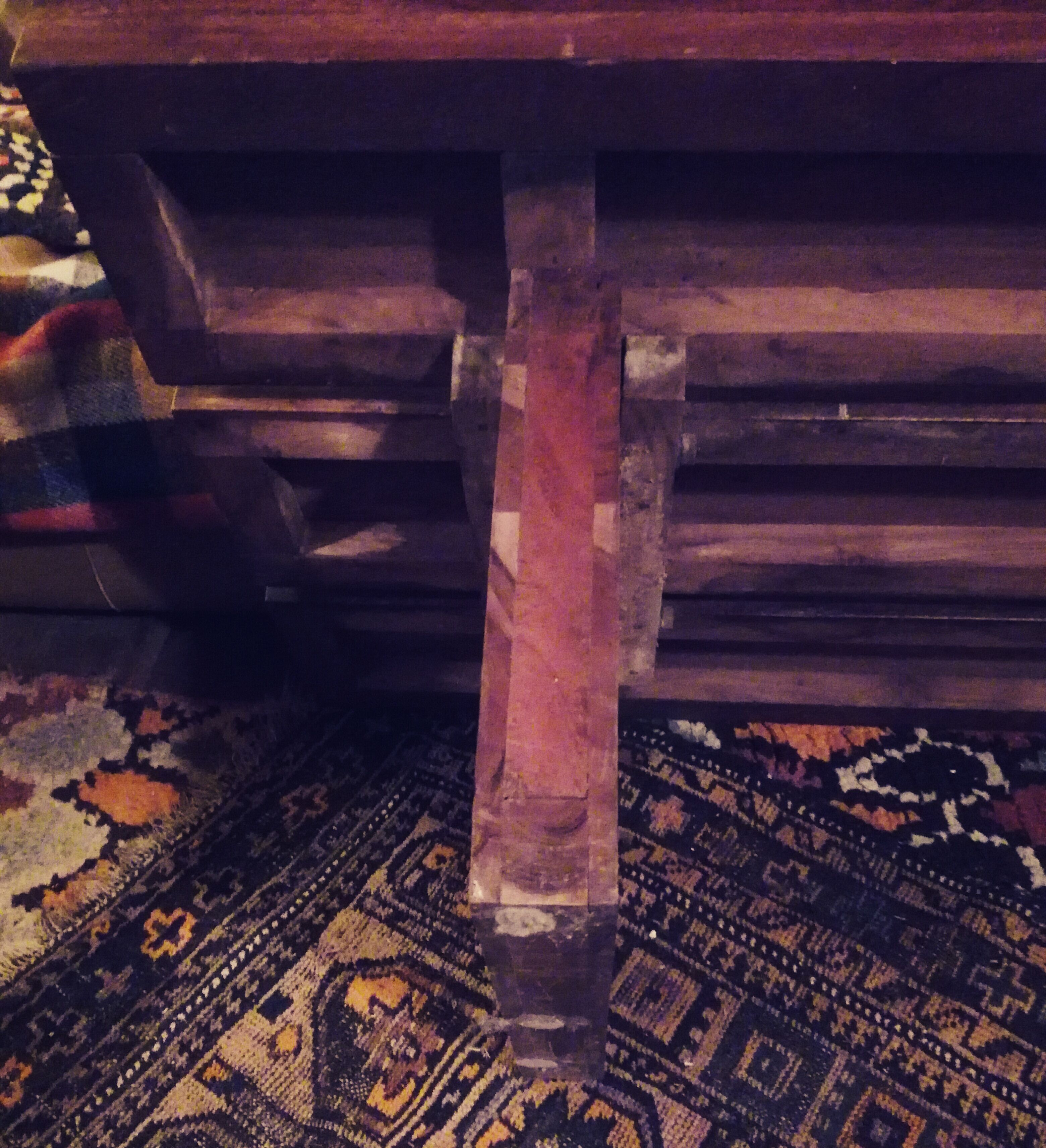 Solid teak coffee bass table