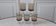 Set of 5 small glasses in smoked glass Made in France 70s
