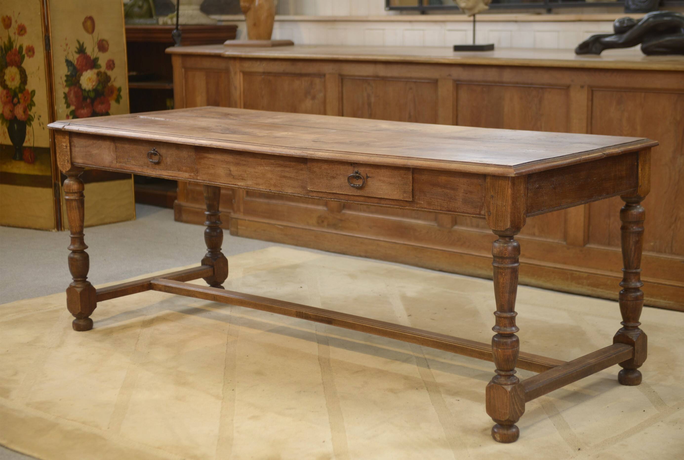 Farm table in beech from the late 19th century.