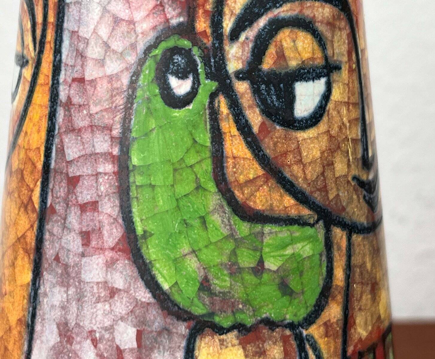 Danish studio pottery vase from the mid-century by Marianne Starck for Michael Andersen, 1960s.