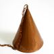 1960s cone pendant lamp in copper by th. valentiner copenhagen denmark