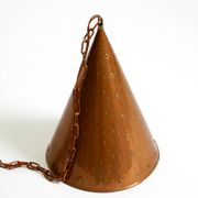 1960s cone pendant lamp in copper by th. valentiner copenhagen denmark