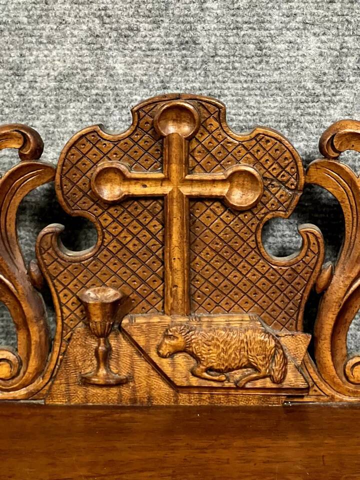 Charles X period presbytery desk in burr walnut circa 1820