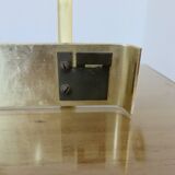 Large wall-mounted coat rack in gold aluminum, 60s-70s