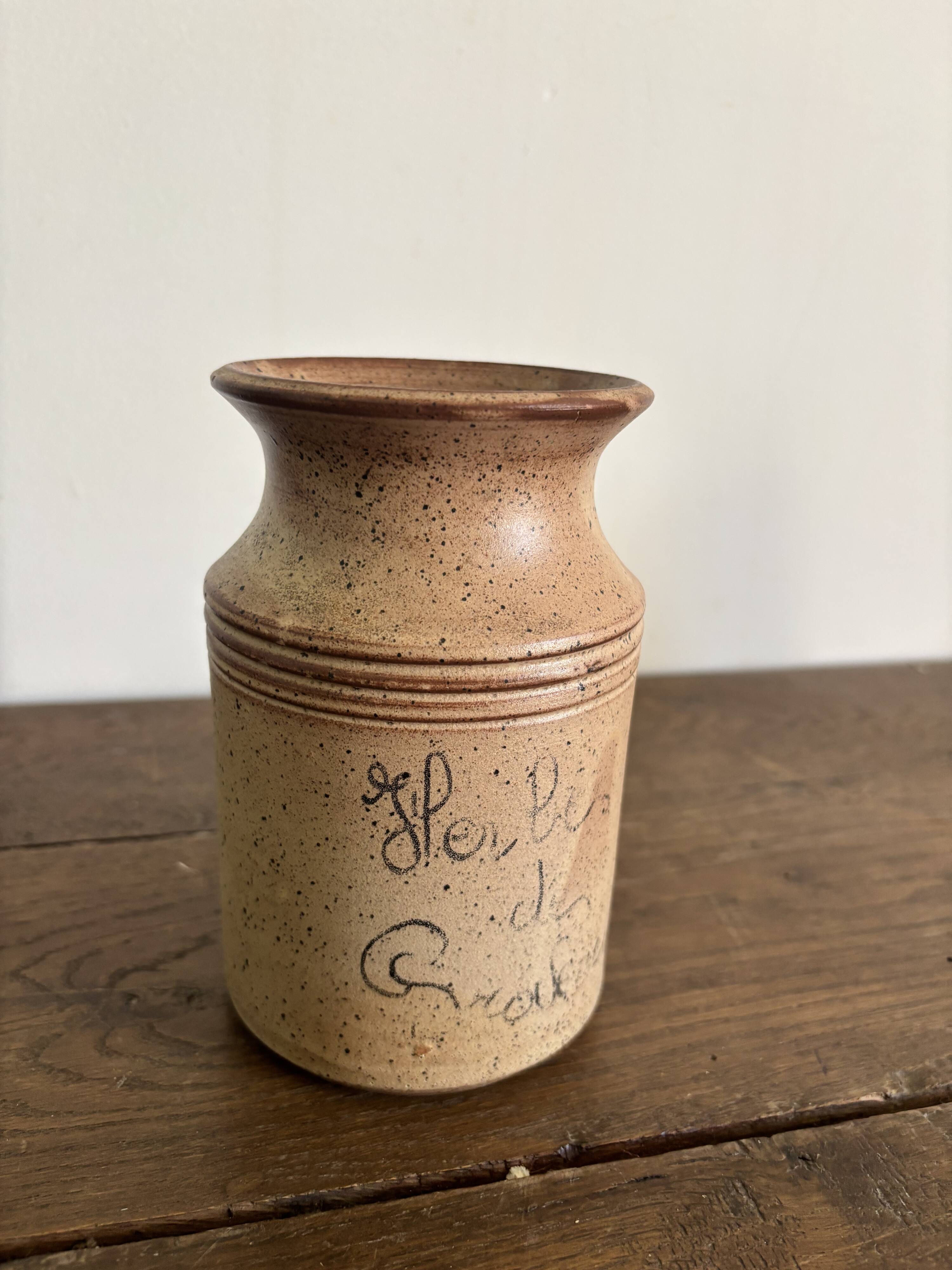 Vintage french stoneware ceramics set – mineral earth