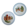 2 Saint Amand plates with castle decor