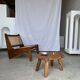 Stool in blond teak