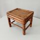 Tabouret ancien en bambou brûlé