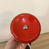 Red enamel coffee maker with filter