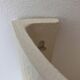 Matte glazed ceramic crocodile print wall light - French manufacture