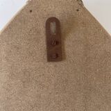 VINTAGE RATTAN MIRROR TRIANGULAR SHAPE  52 X 31 cm