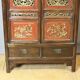 Chinese Cabinet in Red and Gold Lacquer