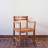 Vintage straw armchair