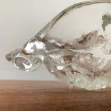 Frosted glass bowl with snail patterns, 1960s.