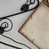 French Art Deco wrought iron mirror, 1930s