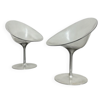 Space Age Eros Armchairs by Philippe Starck for Kartell, 1970s, Set of 2