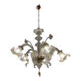 Venetian Murano Glass Chandelier 5 Lights