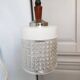 Wall lamp in wood and chrome glass 70s