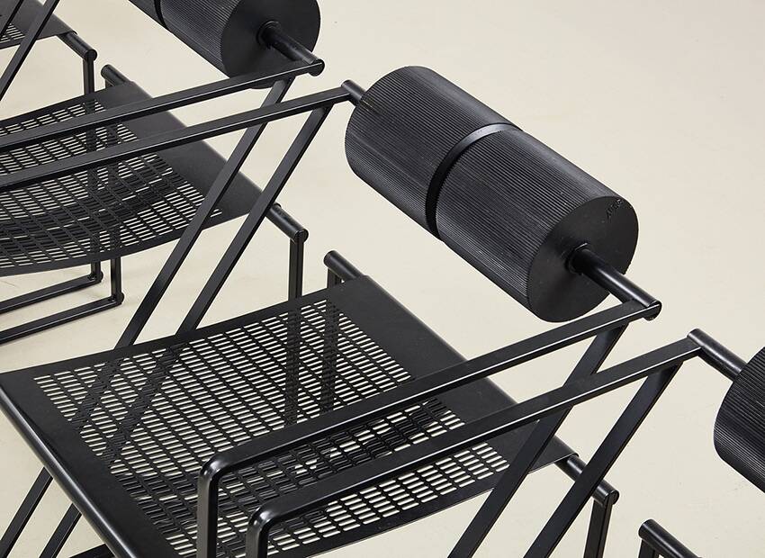 Ensemble de 6 chaises Seconda 602 de Mario Botta pour Alias Italie 1982