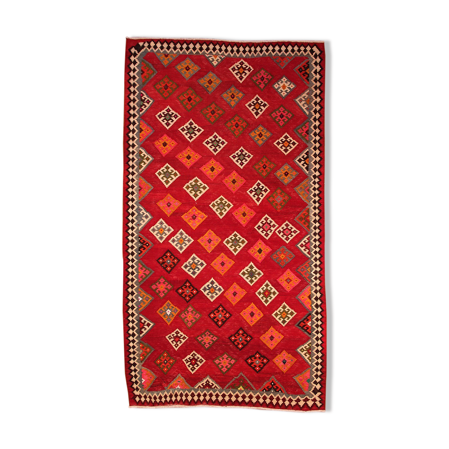 tapis kilim persan kashkuli 268 x 150 cm
