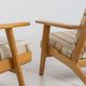 Pair of early GE-290 lounge chairs by Hans J. Wegner