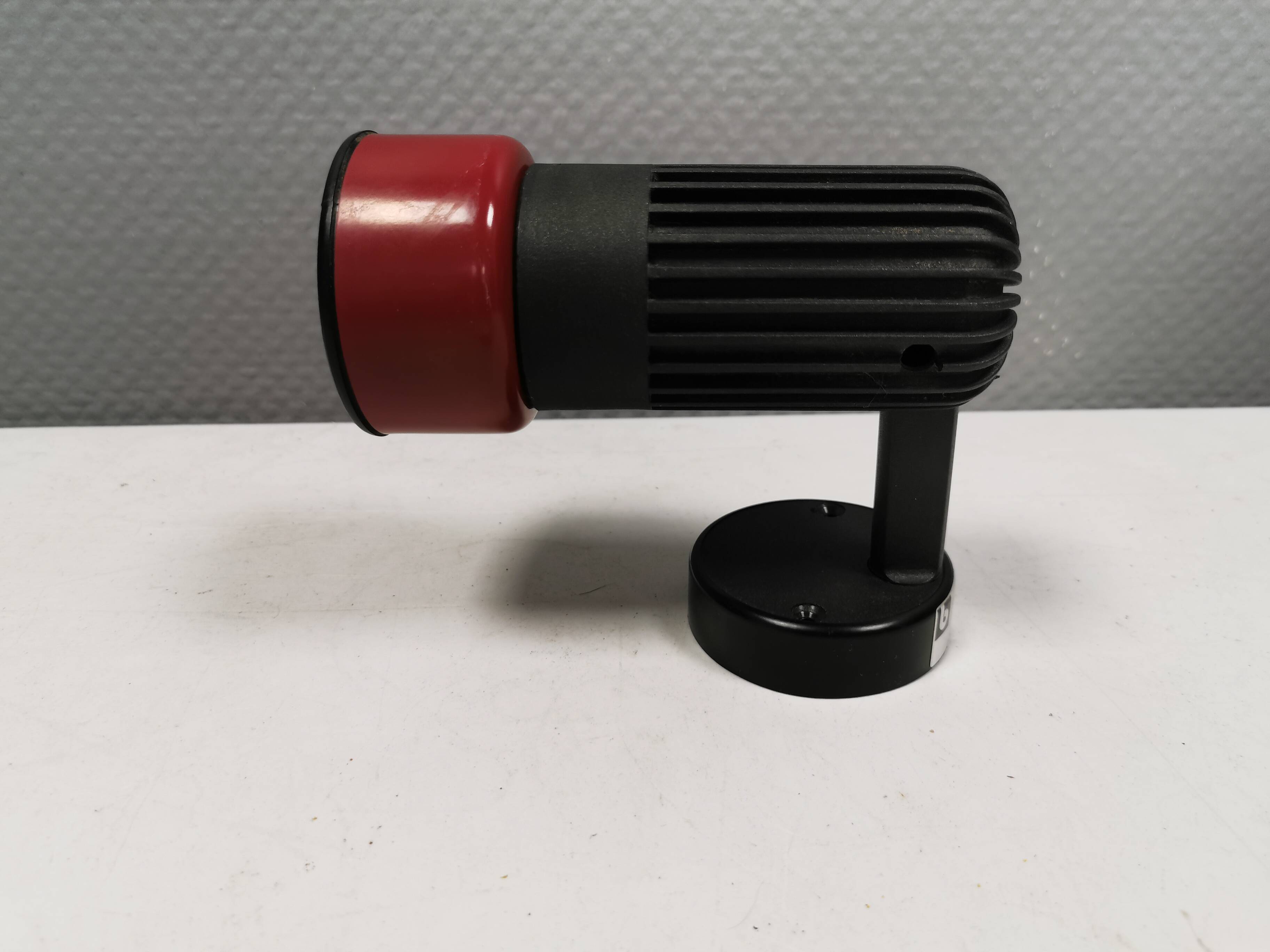 Small vintage wall lamp in hard pressed black and red plastic