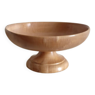 Vintage turned wood compote bowl/stem bowl