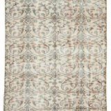 Oriental handmade wool 1970s beige carpet 137 cm x 240 cm